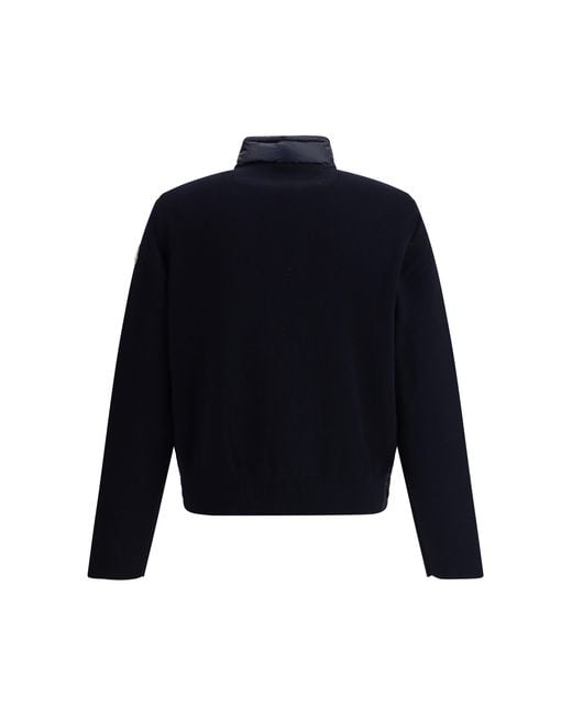 Moncler Blue Zip-Up Padded Jacket for men