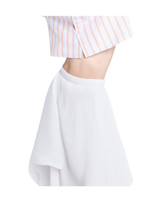 J.W. Anderson White Jw Anderson Pleated Skirt