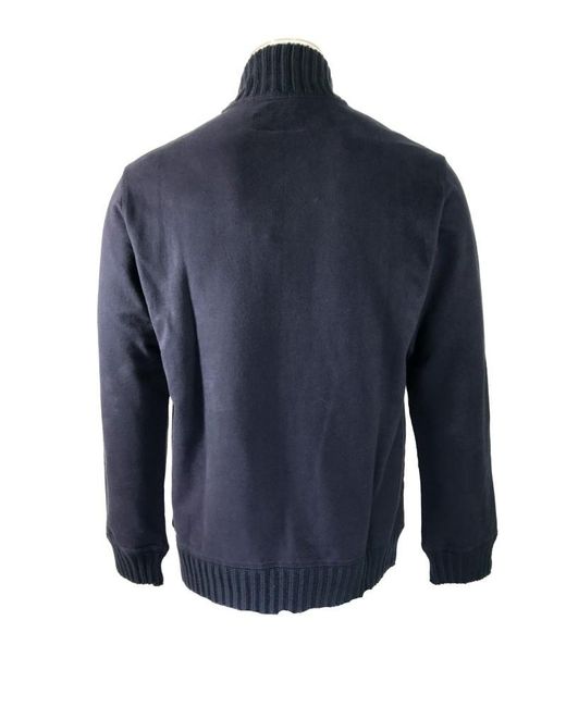 Armani Jeans Blue High-Necked Long-Sleeved Sweater for men