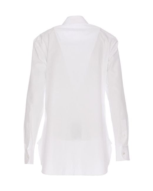 The Row White Long-Sleeved Button-Up Shirt