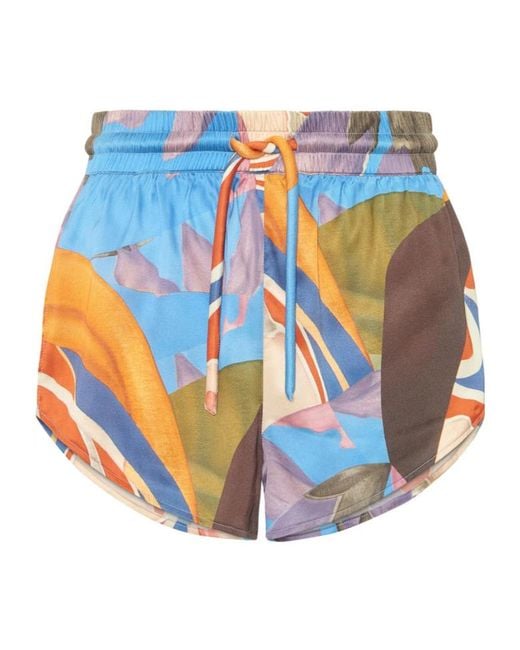 Donde Esteban Blue Printed Shorts