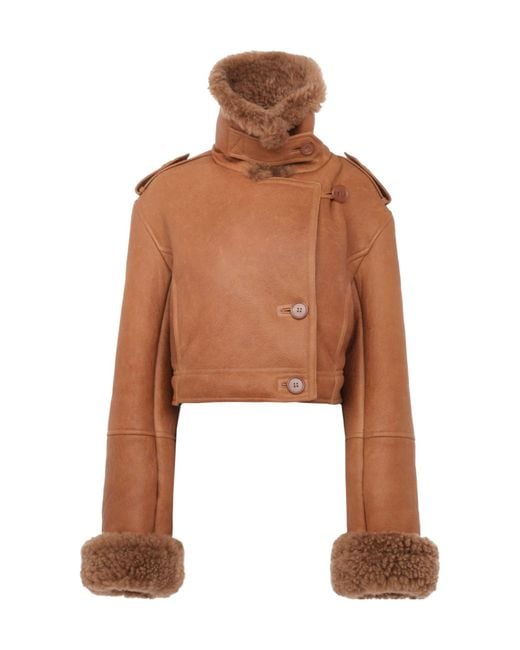Chloé Brown Cropped Boxy Jacket