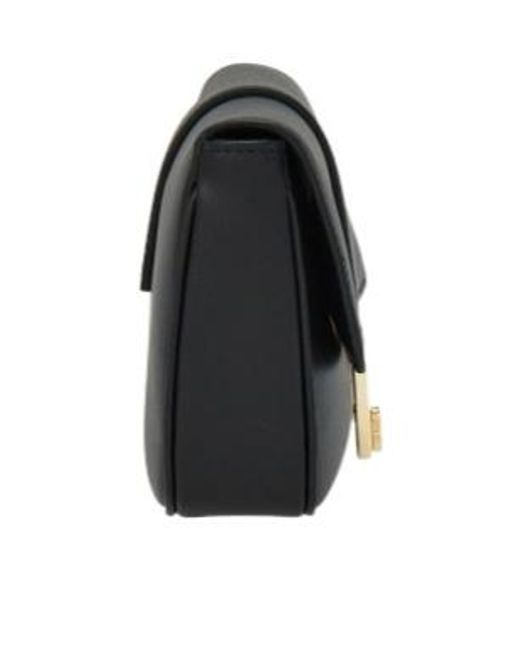 Ferragamo Black Foldover-Top Chain-Linked Shoulder Bag