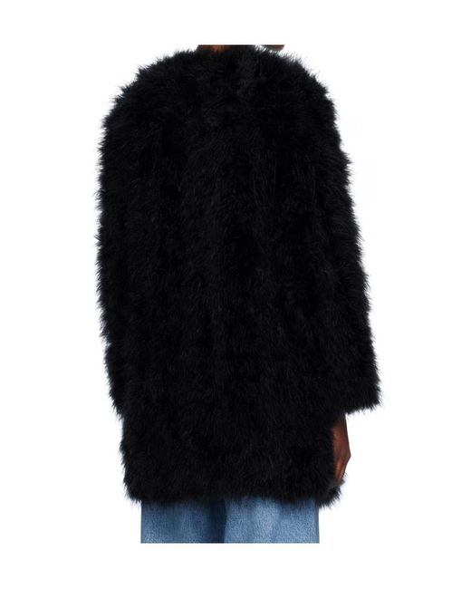 Yves Salomon Black Feather Jacket