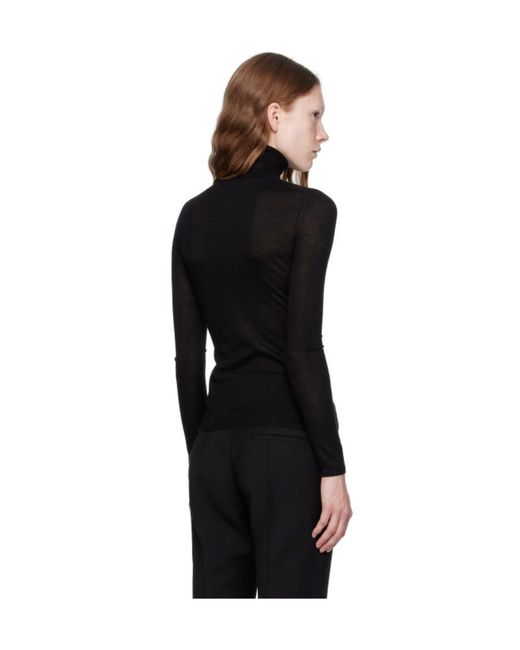 Gabriela Hearst Black High-Necked Long-Sleeved Sweater