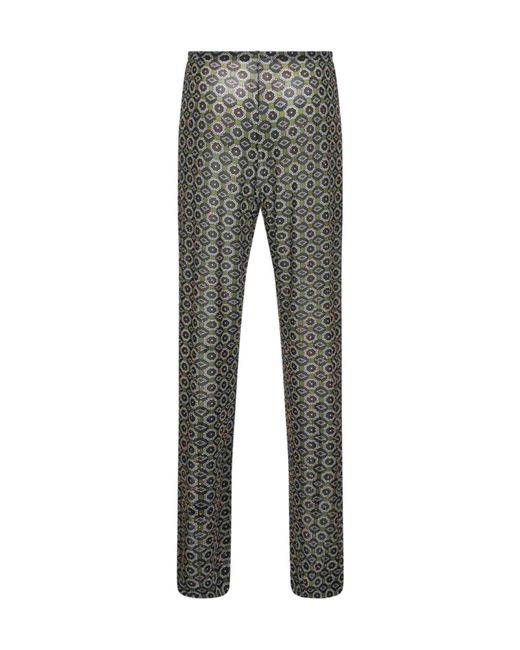 Dries Van Noten Gray Drawstring Casual Pants