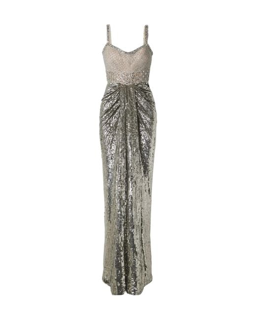 Jenny Packham Multicolor Shimmering Evening Dress