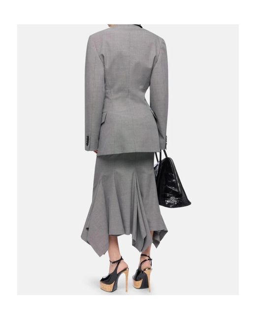 The Attico Gray The Single Breasted Blazer