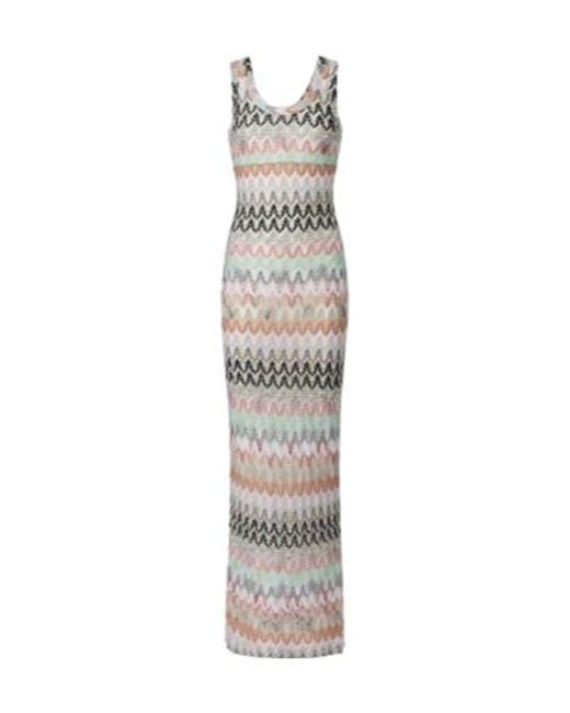 Missoni White Sequin-Knit Metallic Gown