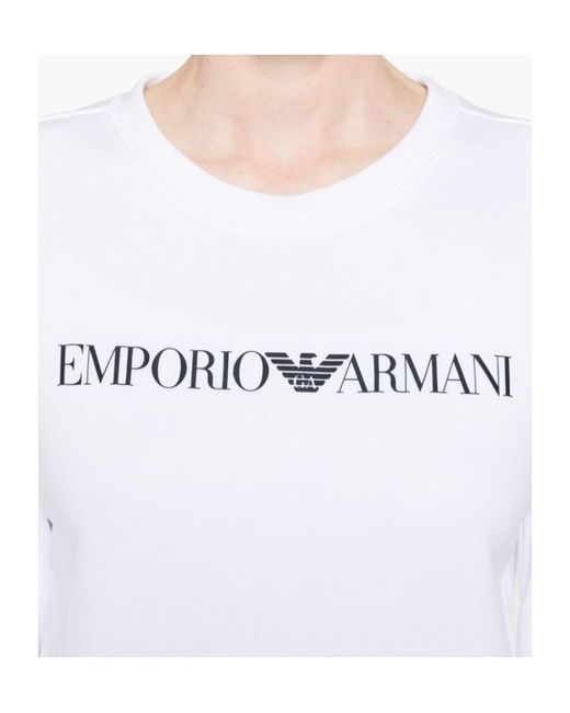 Emporio Armani White Long-Sleeved Sweatshirt