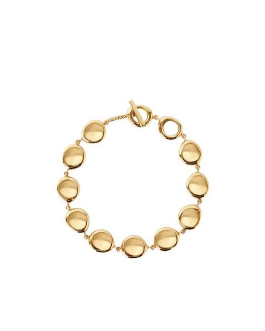 Joseph Metallic Bean Gilded Disc Necklace
