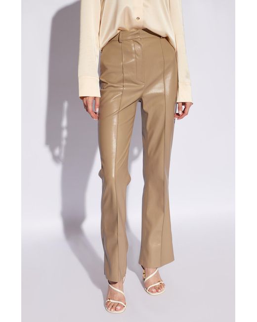 Nanushka Natural Leena Leather Trousers