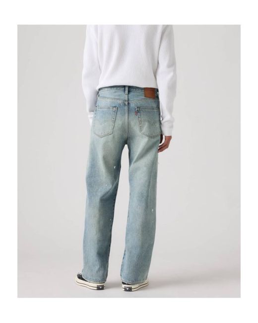 Levi's Blue Distressed Straight-Leg Jeans for men