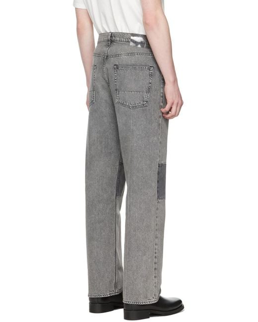 Our Legacy Black High Waist Straight-Leg Jeans for men