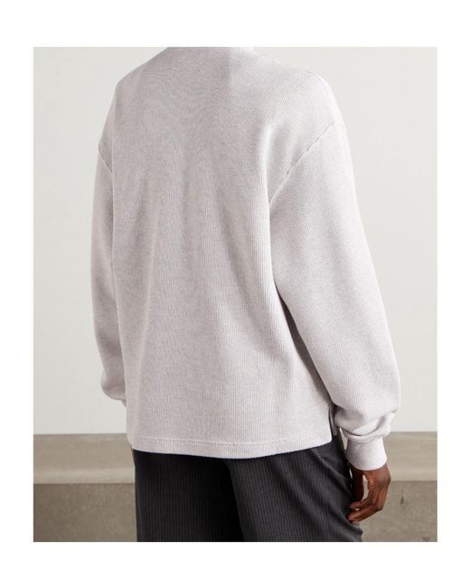 Aimé Leon Dore White Embroidered Cotton Sweatshirt
