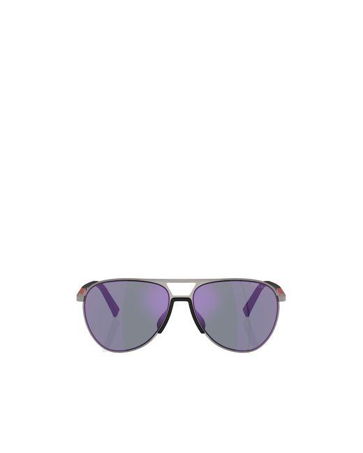 Prada Linea Rossa Purple Prada Eyewear Aviator Sunglasses for men