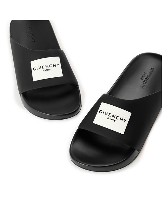Givenchy Black Logo Slippers