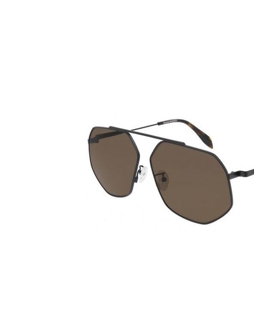 McQueen Metallic Logo Sunglasses for men