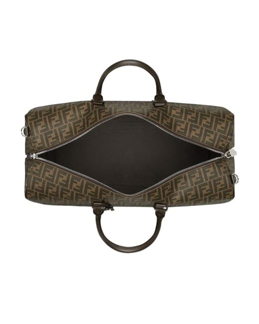 Fendi Brown Ff Monogram Pattern Large Duffle Bag for men