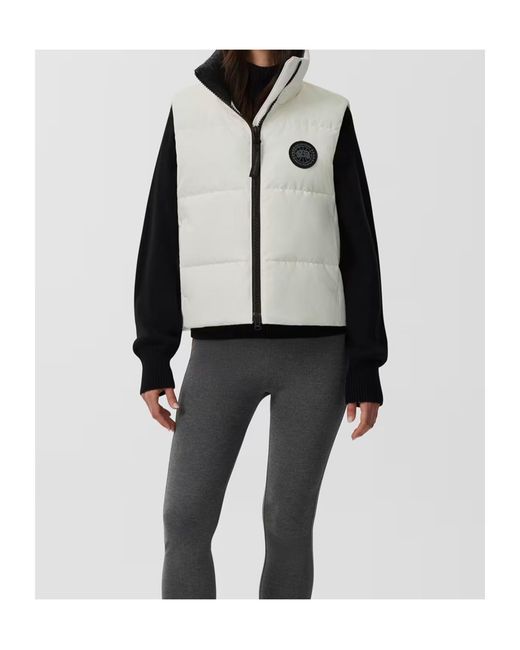 Canada Goose Gray Grandview Cropped Vest Label