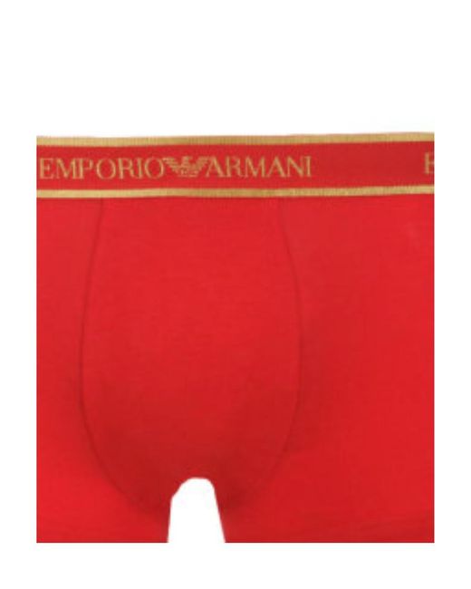 Emporio Armani Red Logo Detail Panties for men
