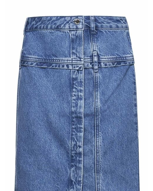 Stine Goya Blue Buttoned Midi Skirt