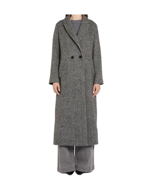 iBlues Gray Double-Breasted Coat