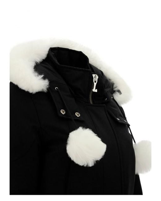 Moose Knuckles Black Front-Zip Hooded Jacket