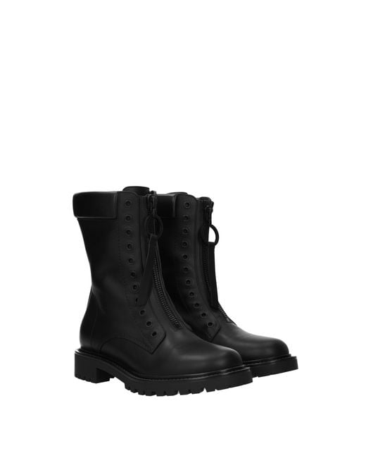 Dior Black Zip-Up Combat Boots