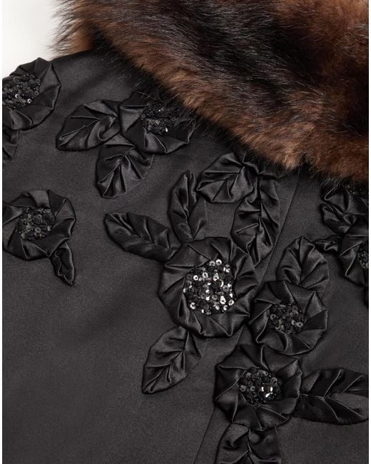 Valentino Black Long-Sleeved Shawl