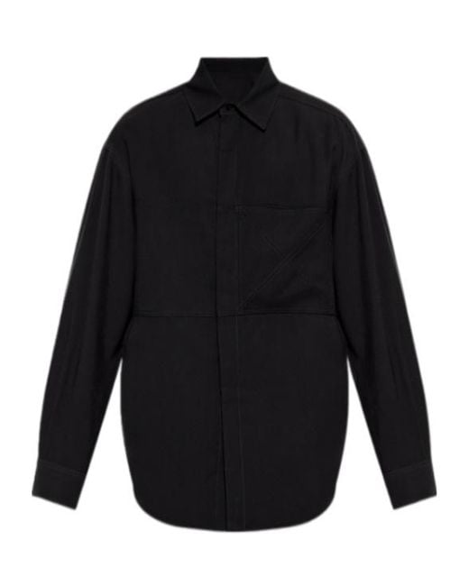 Iceberg Blue Button-Up Long Sleeve Shirt for men