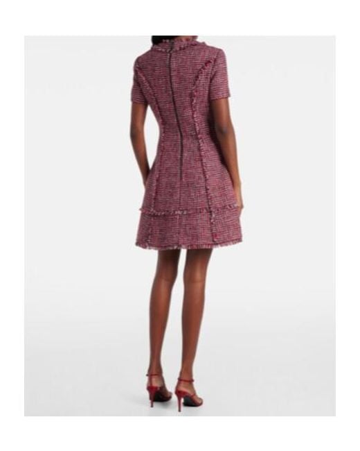 Safiyaa Purple Tweed Minidress