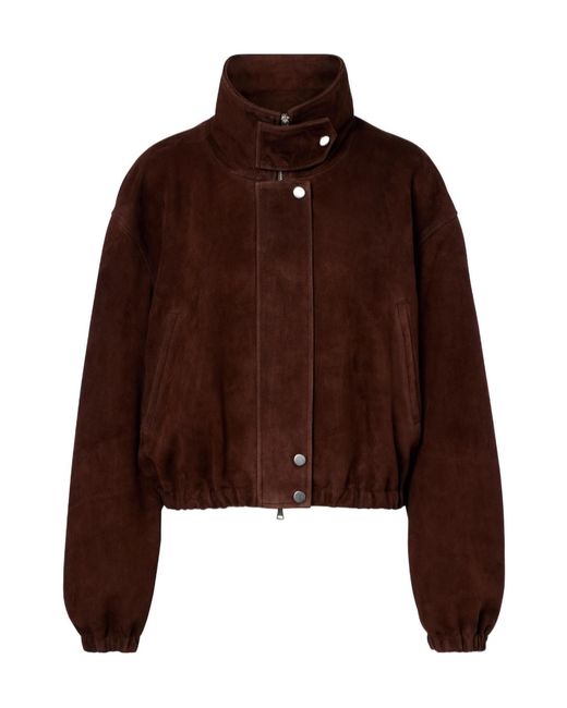 Nour Hammour Brown Pia Long-Sleeved Short Jacket