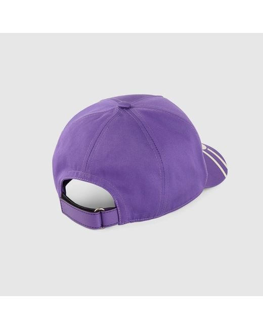 Gucci Purple Logo Twill Baseball Cap for men