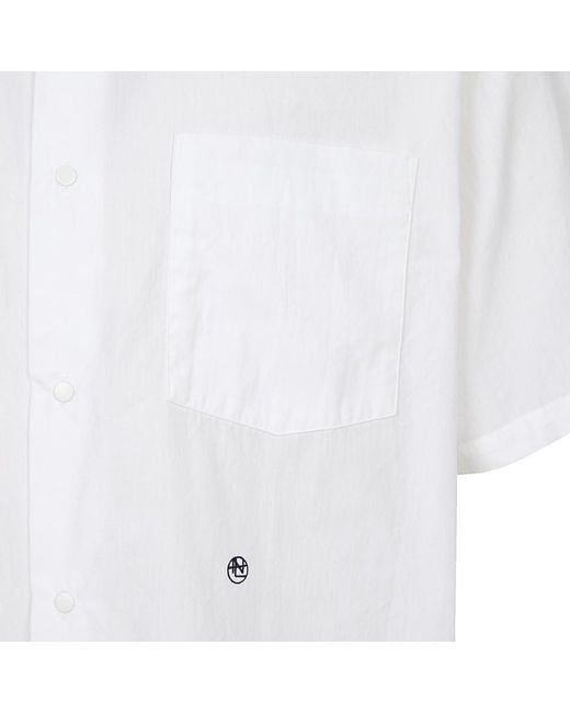 Nanamica White Regular Collar Oversized Shirt for men
