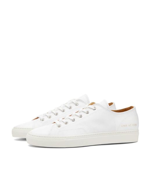 Common Projects White Logo-Lacing Low-Cut Casual Sneakers