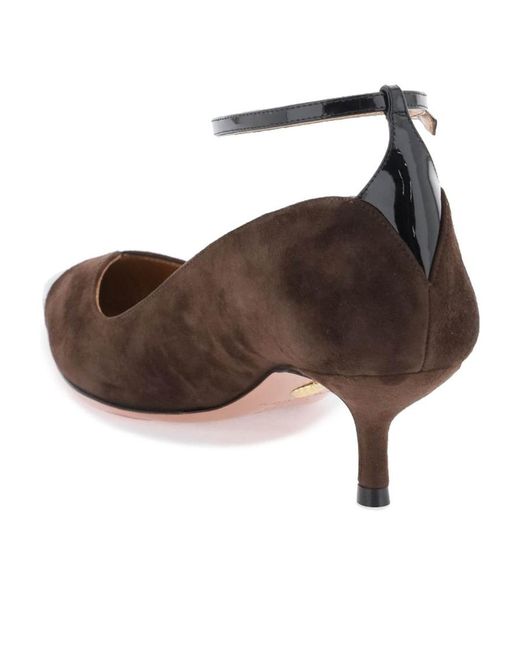 Aquazzura Brown Pointed Toe Pumps