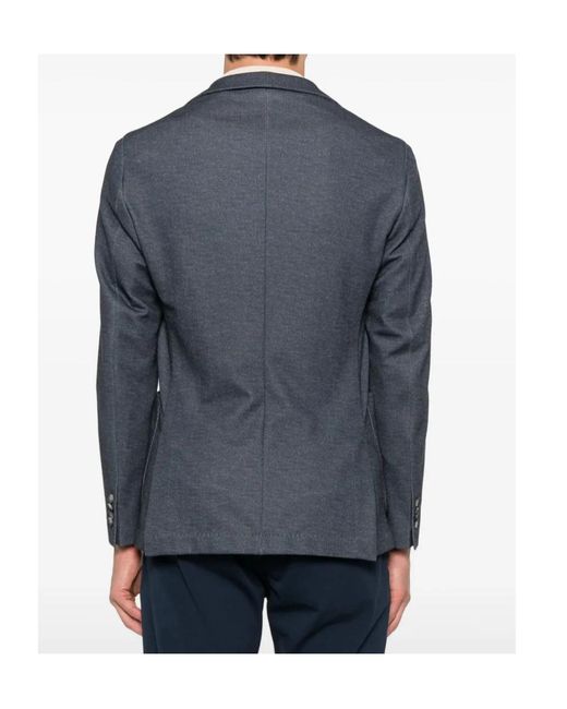 Boss Blue Patch-Pocket Jacket for men