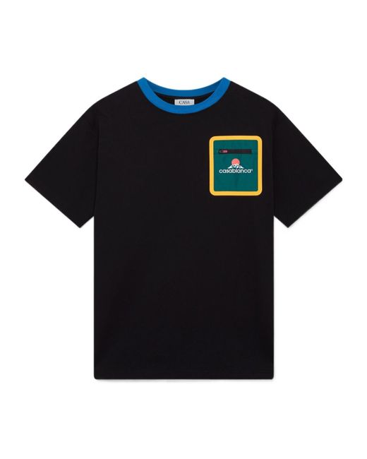 Casablanca Black Logo Crew Neck T-Shirt for men