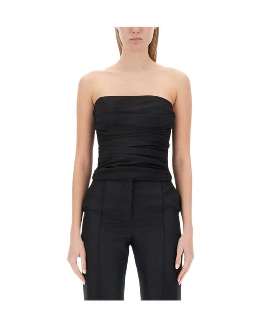 Moschino Black Draped Top