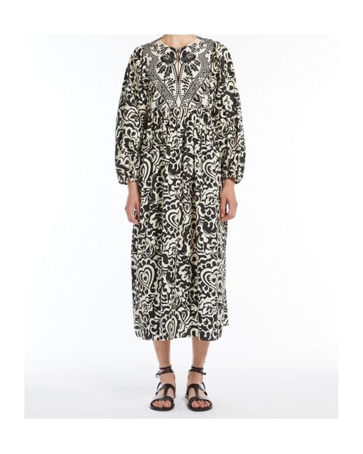 Weekend by Maxmara White Anzio All-Over Patterned Dress
