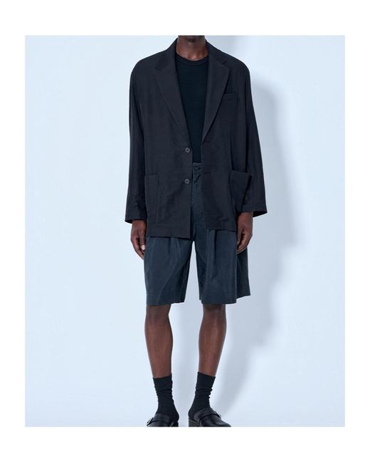 Ssstein Blue Single Breasted Jacket for men