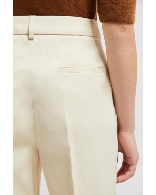 Moncler White Tailored Cotton Gabardine Pants