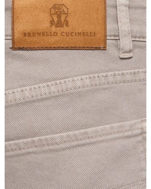 Brunello Cucinelli Gray Belt-Loop Jeans for men