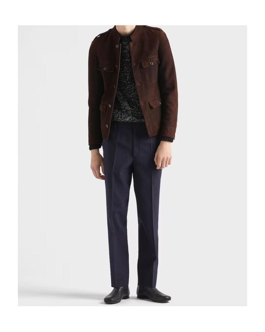 Prada Brown Suede Jacket for men