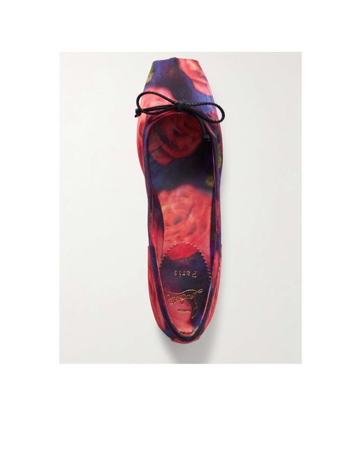 Christian Louboutin Red Square Toe Ballet Flats