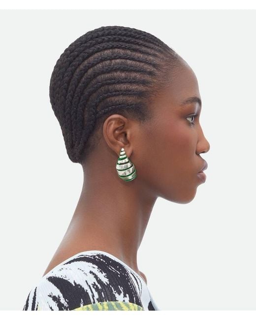 Bottega Veneta Green Bijoux Spiral Earrings