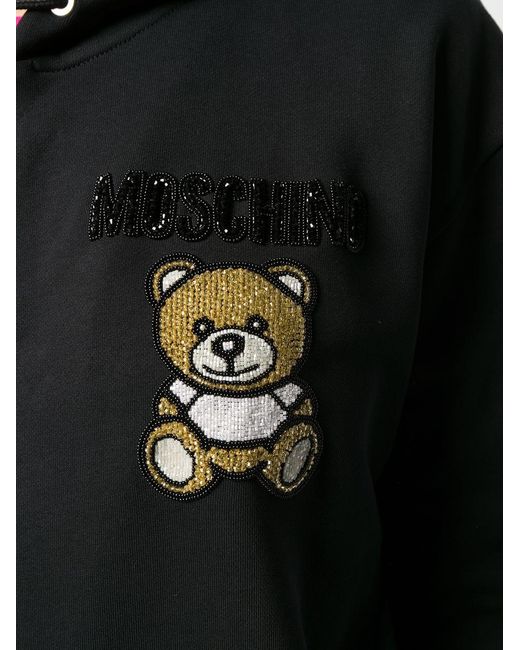 Moschino Black Beaded Teddy Bear Casual Jacket