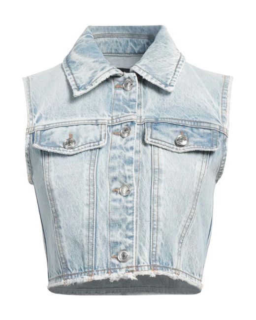 Sportmax Blue Plain Colour Denim Jacket