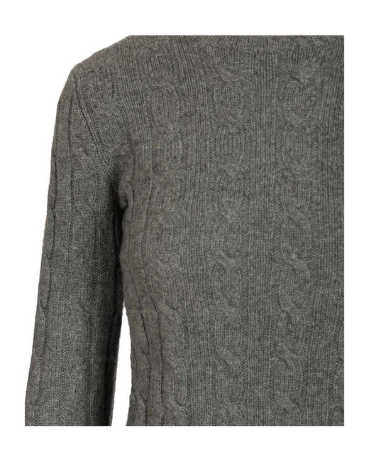 Polo Ralph Lauren Gray Cable Knitted Jumper